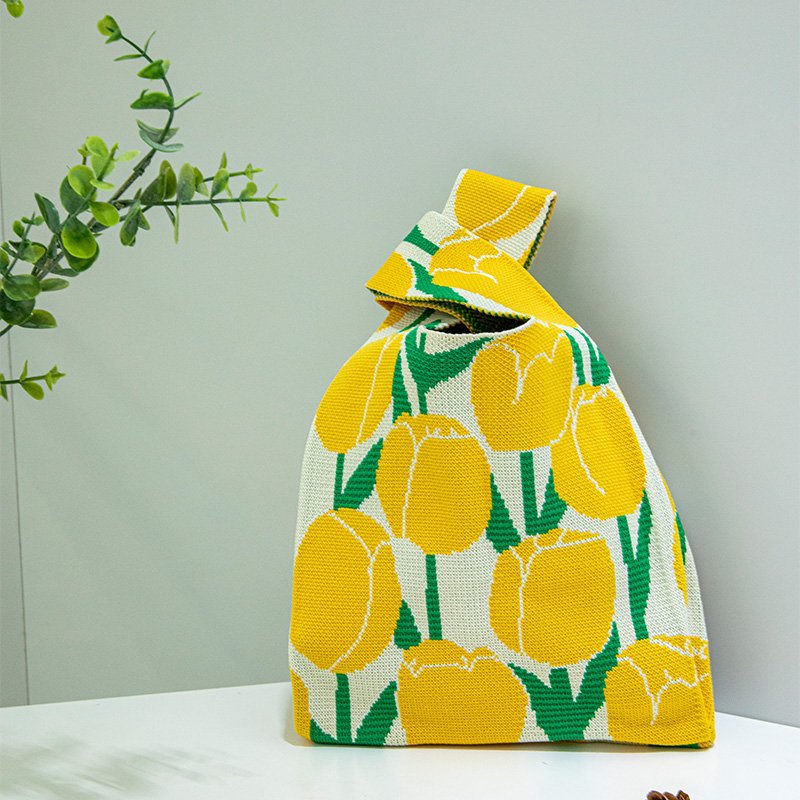 新款户外百搭针织托特包网红手办包包手机收纳包包ins女士手提包