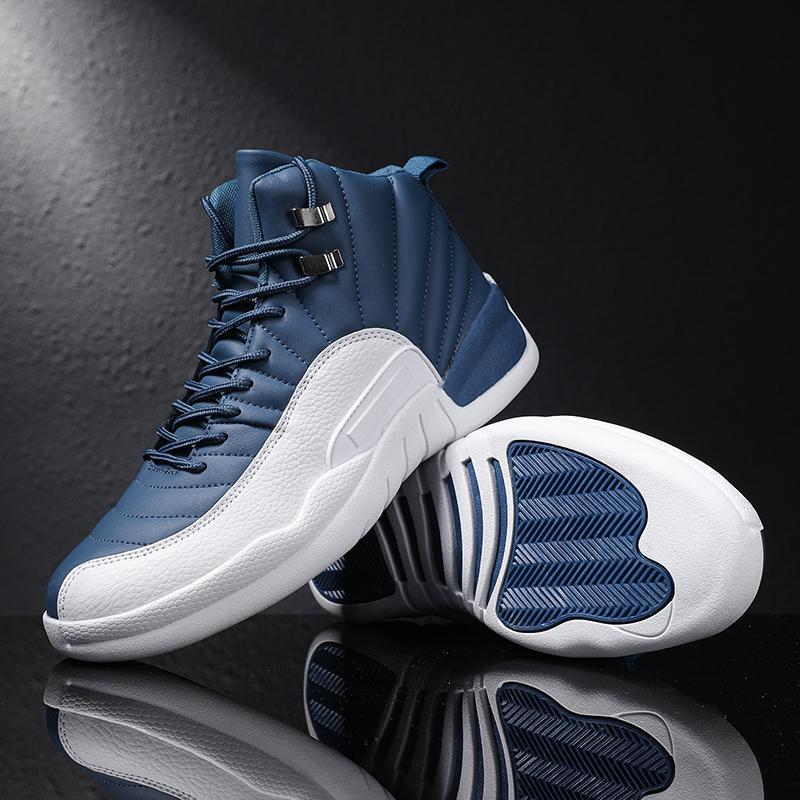 Large Size Autumn and Winter Aj12 High-Top Basketball Shoes for Men, Middle School Students' Running Sports Shoes, Youth Casual High-Top Shoes for Men Large Size Autumn and Winter Aj12 High-Top Basketball Shoes for Men, Middle School Students' Running Sports Shoes, Youth Casual High-Top Shoes for Men