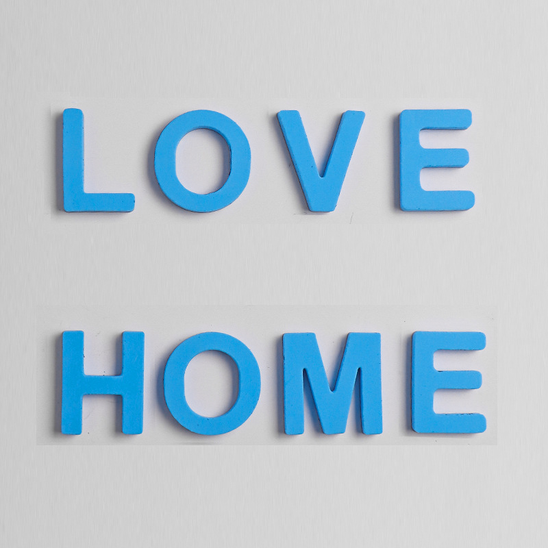 Personajes de dibujos animados pareja de acrílico adsorción pegatinas de refrigerador EVA alfanuméricos pegatinas de refrigerador DIY pegatinas magnéticas decoración