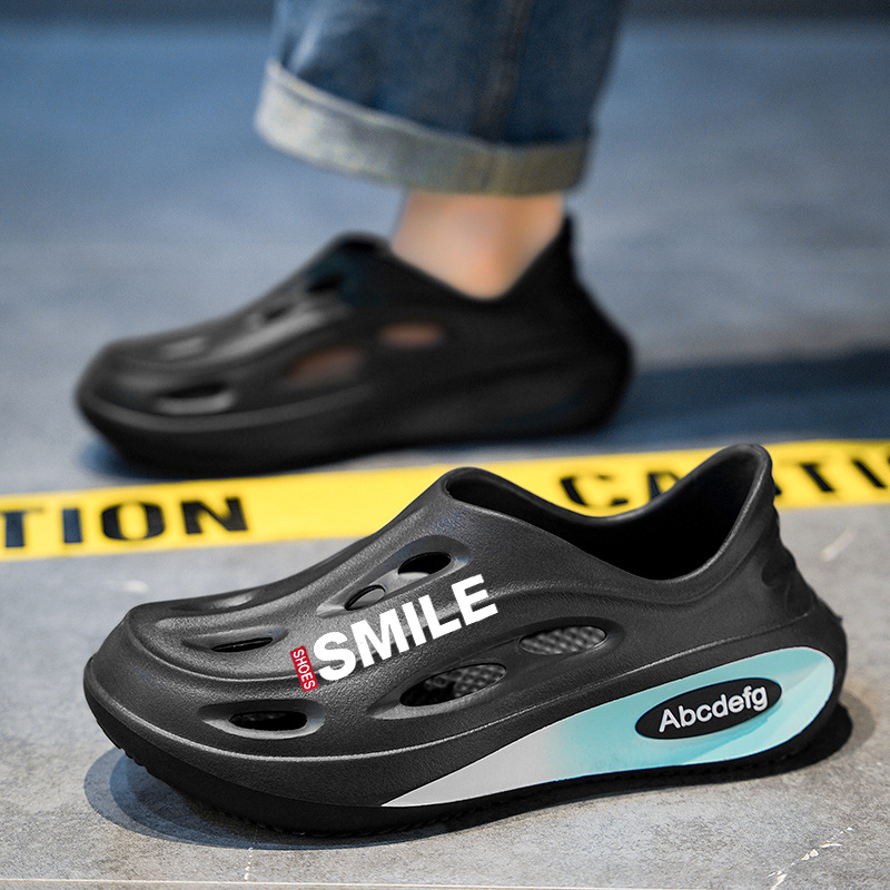 Zapatos con agujeros de coco transfronterizos para hombres, estilo nuevo de verano, deportes antideslizantes, ocio, sandalias todo incluido, zapatos de playa para hombres