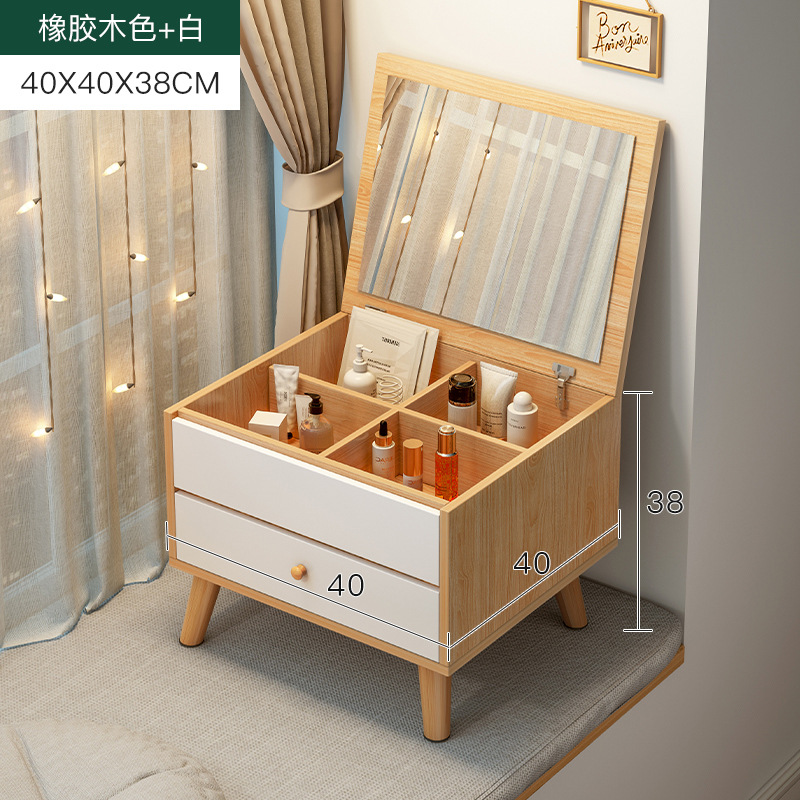 Tocador escritorio pequeño apartamento ins estilo dormitorio casa simple ventana de la Bahía tocador integrado gabinete mesa de maquillaje