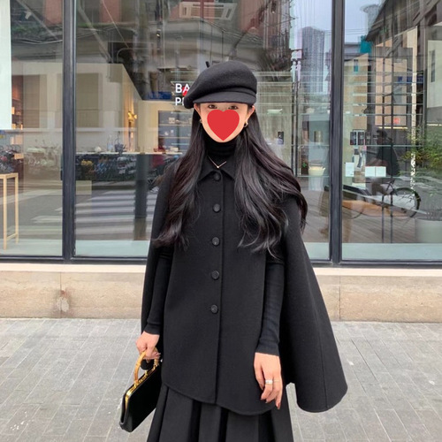 Japanese autumn and winter warm wool painter's hat women's retro duck beret showing face small versatile solid color newsboy hat