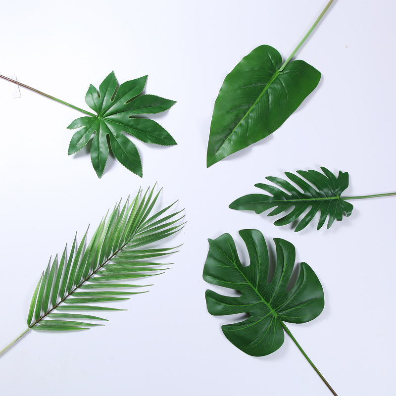 ins Monolithic Simulation Turtle Leaf Kui Leaf Hand Glue Green Leaf Single Plastic Fake Leaf Wedding Decoration Green Leaf