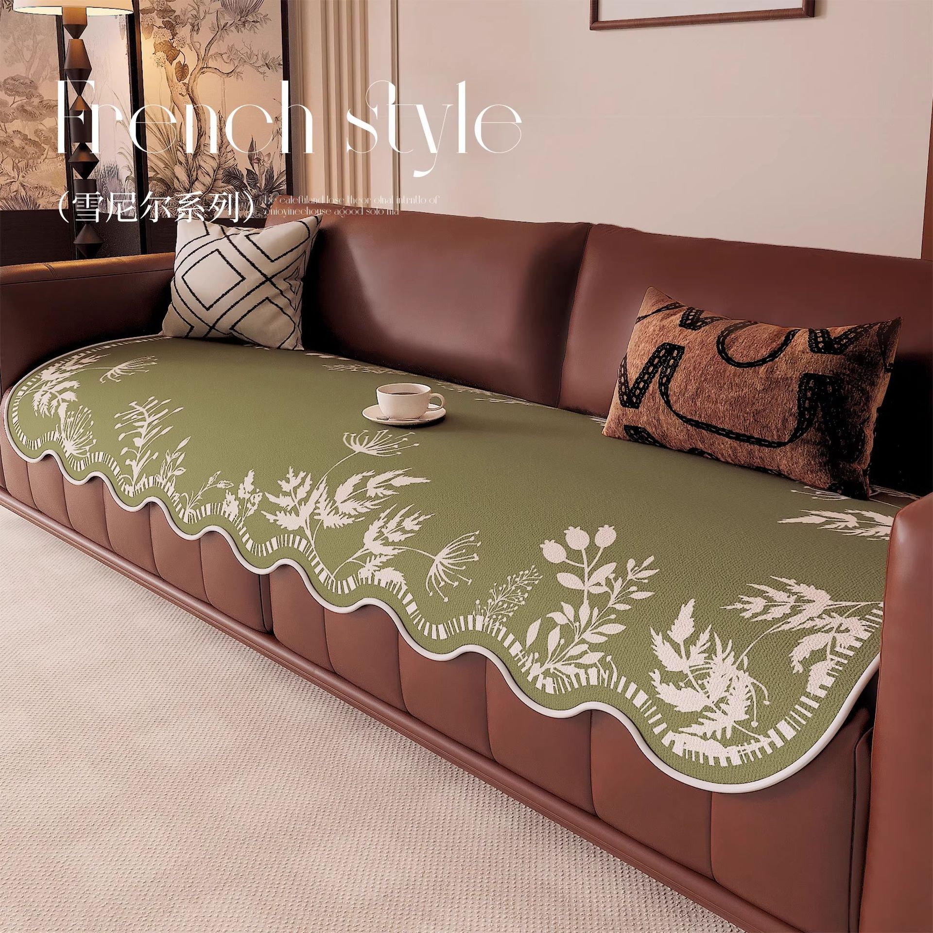 Cubierta de cojín de sofá de chenilla de alta calidad de estilo antiguo Four Seasons Universal 2025 nueva funda de sofá de fila recta de forma especial