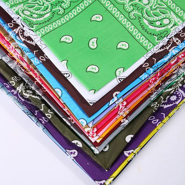 Polyester sports cashew flower bandana mask polyester paisley bandana cycling outdoor multi-functional kerchief in stock lot