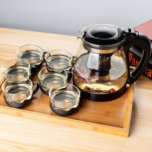 2000茶壶玻璃耐高温泡茶壶单壶大容量茶具花茶壶水壶套装直发