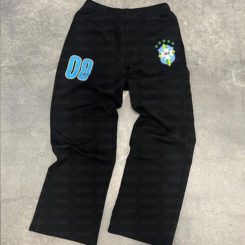 Independent Foreign Trade European and American Style Gothic High Street Sports Pants with Printed Elastic Waistband Trendy Wholesale Independent Foreign Trade European and American Style Gothic High Street Sports Pants with Printed Elastic Waistband Trendy Wholesale