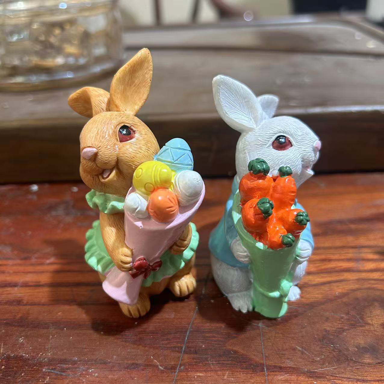 Easter Cute Rabbit Micro Landscape Garden Balcony Flower Pot Landscape Ornaments Decorative Ornaments Resin Crafts