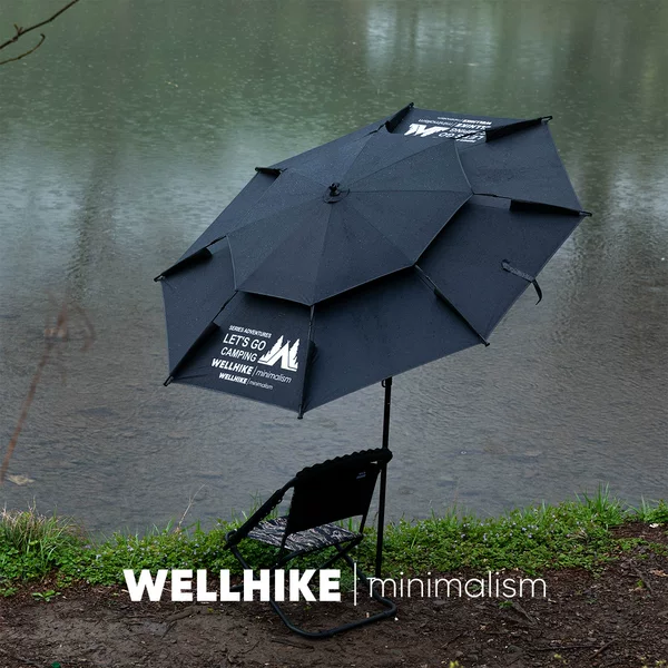 Wellhike Camping Style Parasol Fishing Umbrella Universal Crutches Waterproof Sun Protection Uv Outdoor Fishing Umbrella