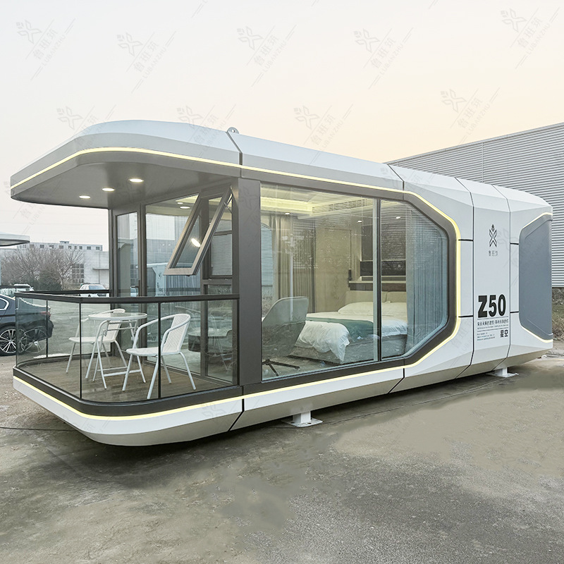 Lubangzhu casa prefabricada comercial punto escénico casa móvil al aire libre sala de té café casa móvil contenedor habitación