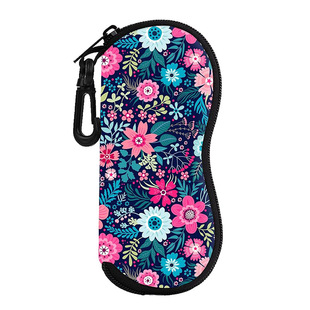Direct Selling Diving Material Glasses Zipper Cosmetics Bag Small Daisy Sunflower Print Anti-Scratch Anti-Slip Glasses Bag