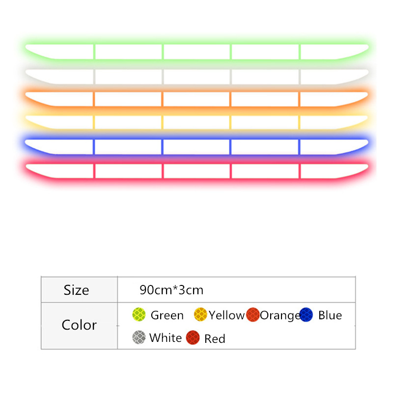 car decals 2PCS Red and White Car Tail Decoration Night Driving Safety Warning Sign Strip Reflective Sticker car covers