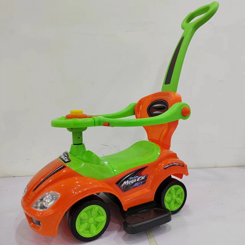 Carrito Deslizante de Cuatro Ruedas Antivuelco para Niños 1-3 Años de Plástico