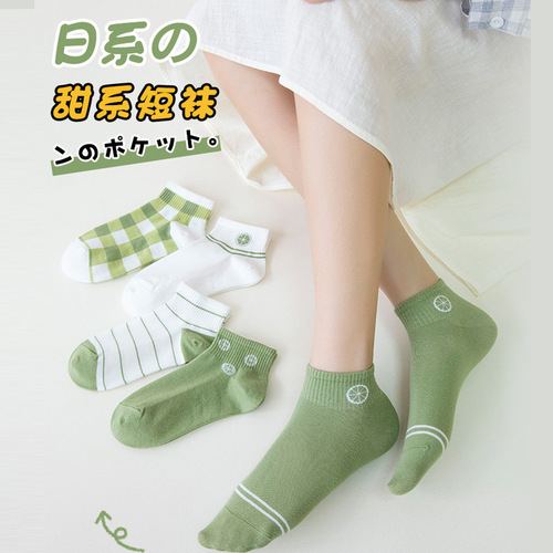 Socks Women's Short Socks Summer Thin Cotton Socks Deodorant Women's Mid-Tube Socks Summer Short Cotton Socks Summer Girls Boat Socks