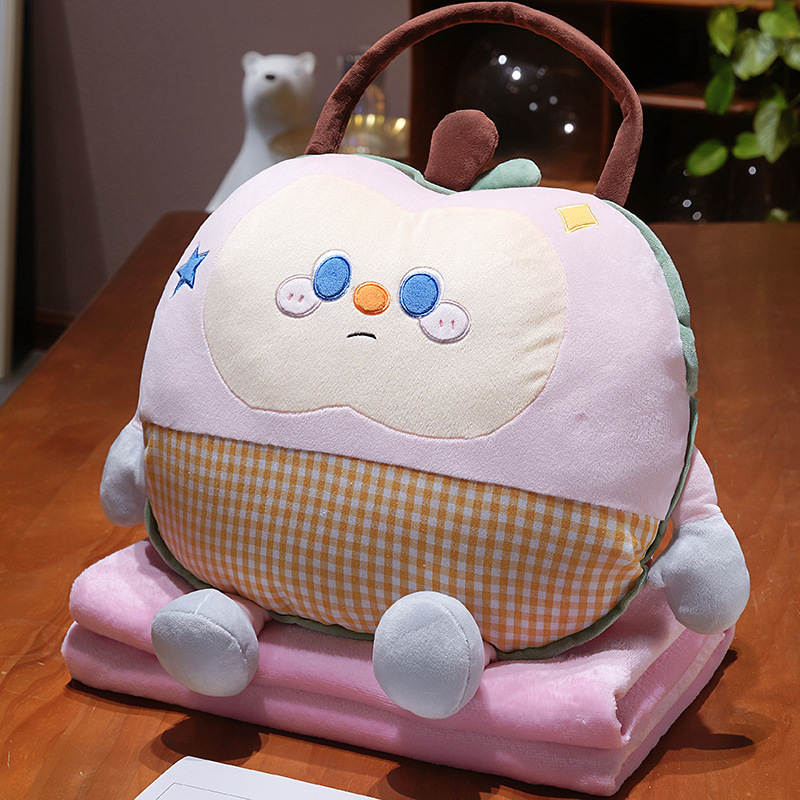 Manzana de dopamina almohada de mano manta siesta de oficina 2 - en - 1 niñas dormir colchón cojín de coche