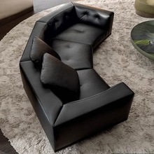 意式极简真皮沙发简约轻奢大平层酒店会所别墅迪兰转角沙发