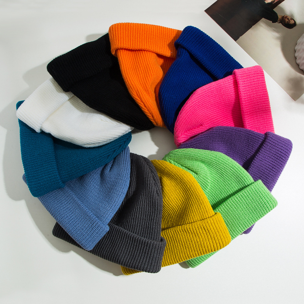Korean Hat Knitted Hat Wild Wool Hat Solid Color Ear Protection Warm Cold Hat Tide display picture 15