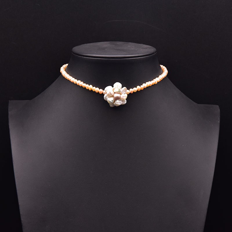 Barroco natural collar de perlas de agua dulce exquisita moda versátil cadena de clavícula para niñas accesorios accesorios accesorios al por mayor