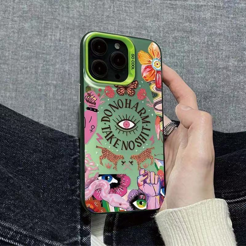 Color Silver Shell-Green-Leopard Charm Eye