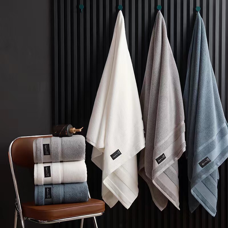 Pure Cotton Class a Towel Bath Towel 80*160cm 800g Soft and Absorbent Company Gift Can Be Embroidered Absorbent and Quick-Drying
