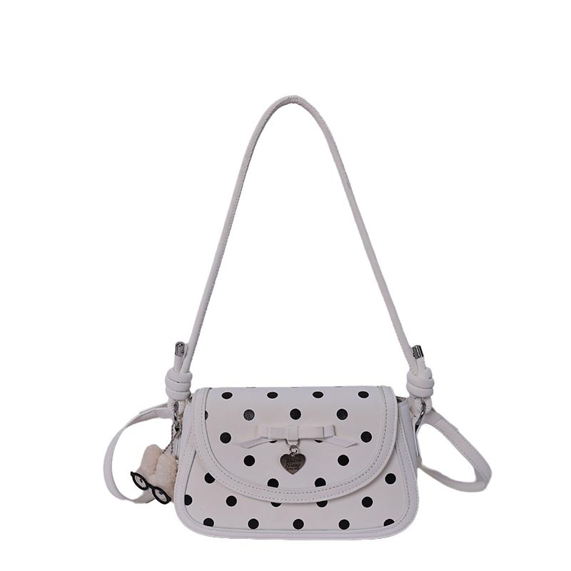 Inspiración coreana de punto de hombro mochila de hombro de mujer bolso de arco pequeño bolso cuadrado de diseño diario de moda