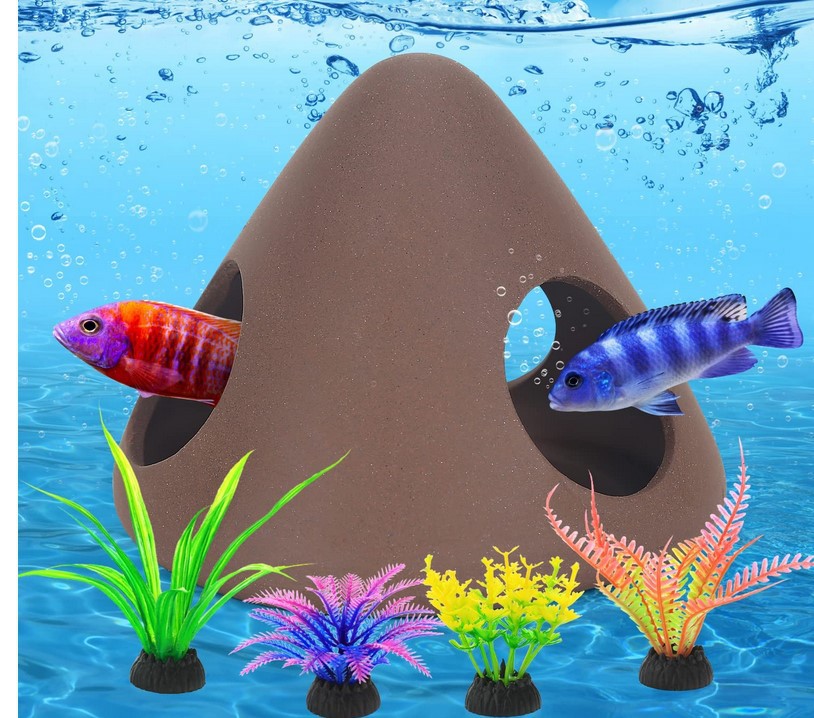 Acuario paisaje decoración simulación plantas acuáticas simulación planta decoración pecera plástico plantas acuáticas 8 plantas acuáticas mixtas traje