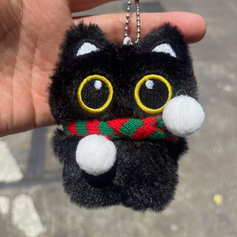 きしむ漫画猫家族ぬいぐるみキーホルダー小さな鼻猫ペンダントスクールバッグ人形ペンダントギフトトレンド|undefined