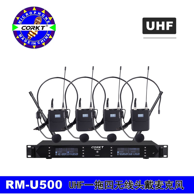 1 대 4 무선 UHF 마이크 200 주파수 홈 가라오케 야외 성능 휴대용 연인 클립 컨퍼런스 마이크