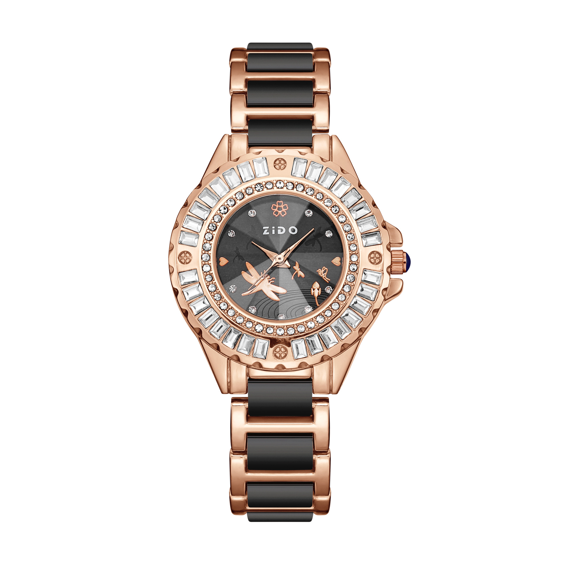 Elegant Women's Quartz Watch With Starry Sky & Diamond Accents_voghion.com