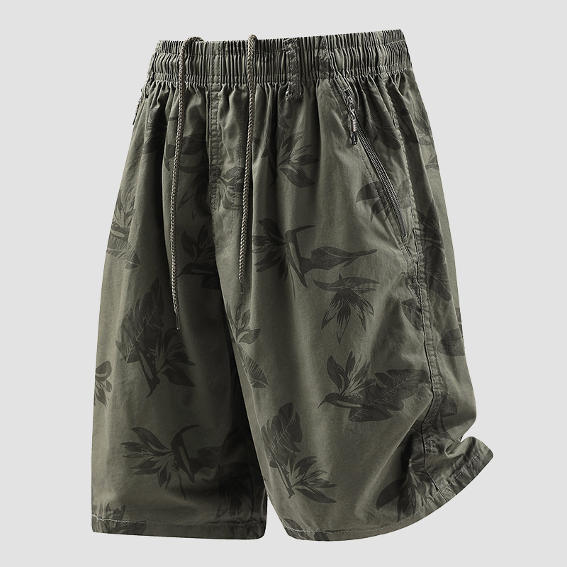 Men's Cotton Beach Shorts, Plus Size, Loose Casual Floral Shorts, Hawaiian Vacation Five-Point Pants Men's Cotton Beach Shorts, Plus Size, Loose Casual Floral Shorts, Hawaiian Vacation Five-Point Pants