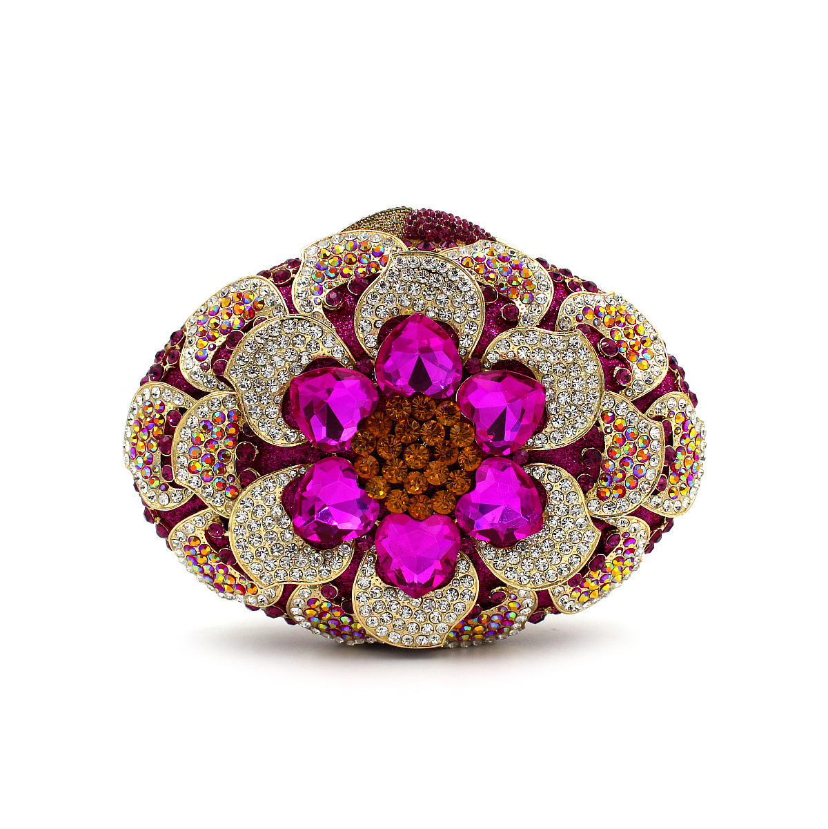 BL037 AliExpress bolsas de diamante de metal de diamantes huecos bolsas de banquete de damas embrague