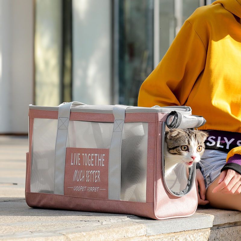 Handheld portable breathable foldable one-shoulder bag to go out