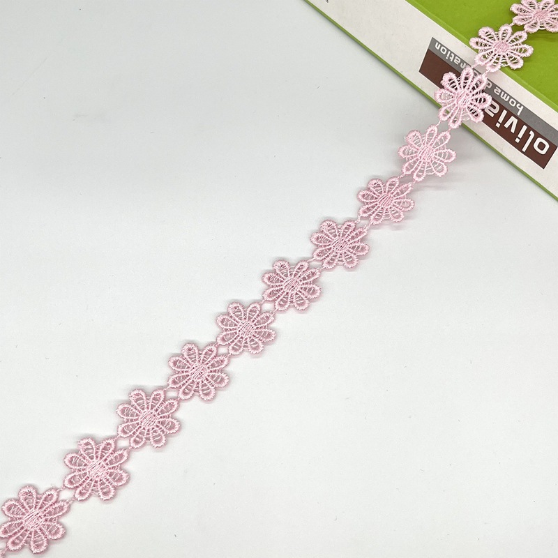 Spot 4 colores solubles en agua bordado encaje de 2,5 cm encaje de seda de leche DIY accesorios de ropa transfronterizos