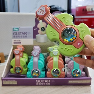 Rattle Infant Hand-Grabbing Simulation Small Guitar Educational Grasping Hearing Training Children's Small Toys Gifts Wholesale