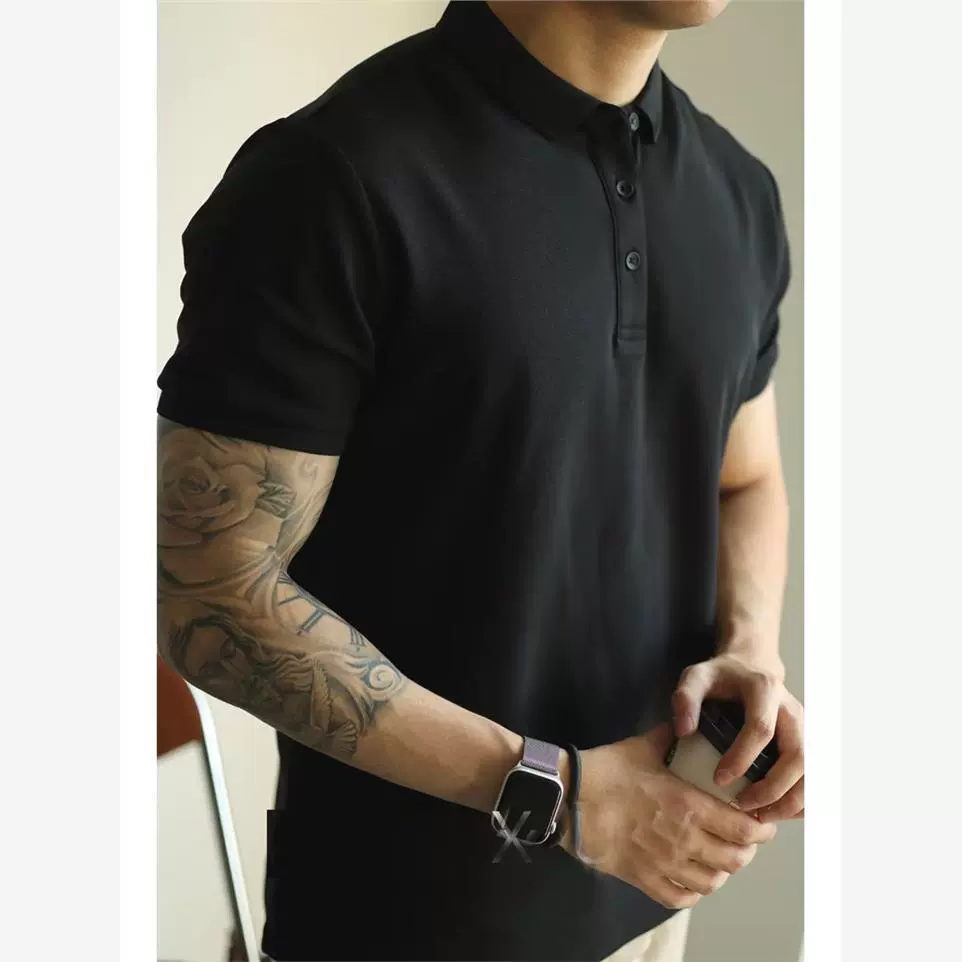 Поло дизайна, футболка для отдыха и работы, тренд сезона, slim fit
