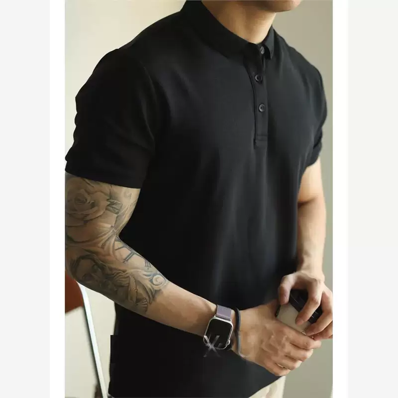 Поло дизайна, футболка для отдыха и работы, тренд сезона, slim fit