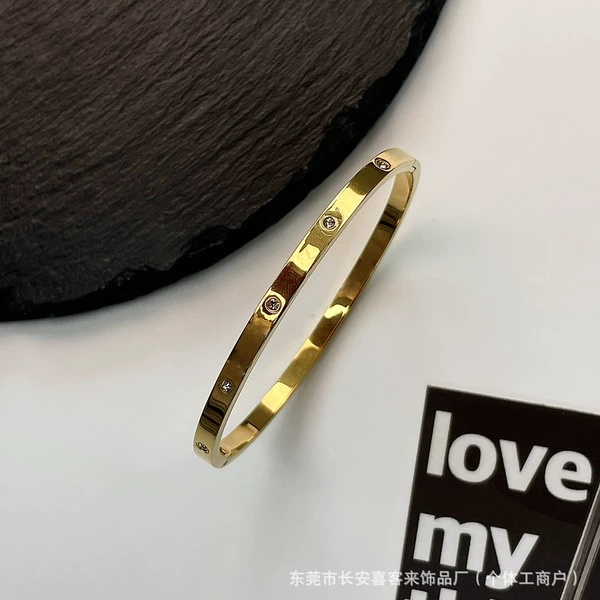 Golden bracelet, 4mm