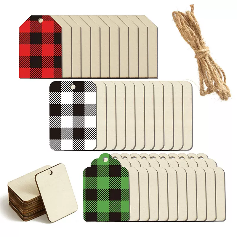 小木片吊牌DIY涂鸦木板批发挂牌装饰木质签到牌空白手工标识许愿