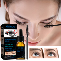 EELHOE Castor Oil Eyelash Liquid - Natural, Thick, Long, Curly, Moisturizing, and Smudge-Proof Eyelash Treatment