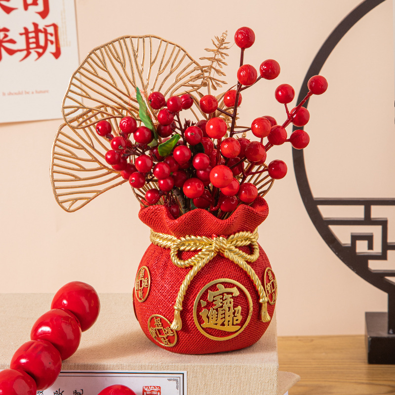 福袋の置物は開業して商売が繁盛しています。