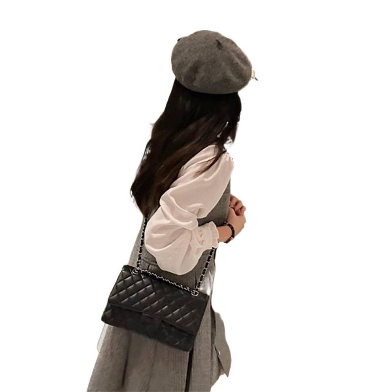 2025秋季新款chic女装气质高级感小个子灰色小香风衬衫连衣裙子套|undefined