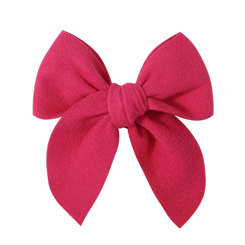 Fashion Style Fashion Solid Color Cloth Bowknot Hair Clip
