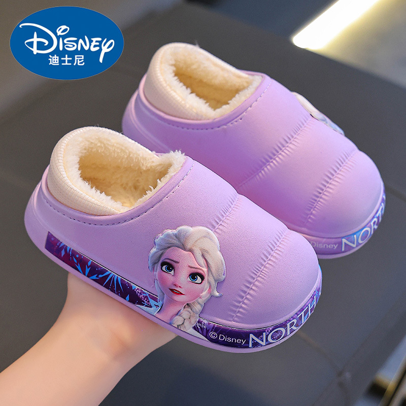 Bolsos de invierno para niños zapatos de tacones de algodón para niñas princesa Aisha calentamiento de lana impermeable zapatillas de algodón para niños