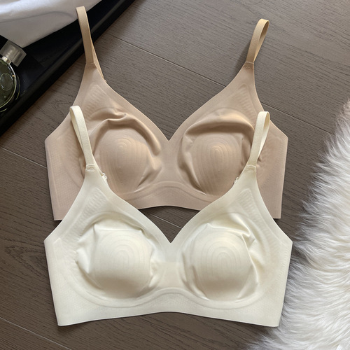 Pineapple Cup Bra for Women - Summer Thin Model Large Cup Shows Smaller Bust, Cool and Breathable, Seamless One-Piece Bra