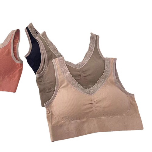 Fat sister bestie 007# plus fat plus size lace beautiful back camisole female all-match base wrap breast tube top