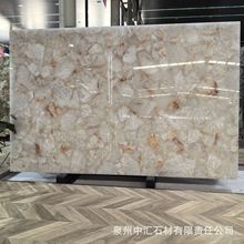 天然大理石黄水晶玉石米黄色玉石可做橱柜面吧台柱子门槛洗手台