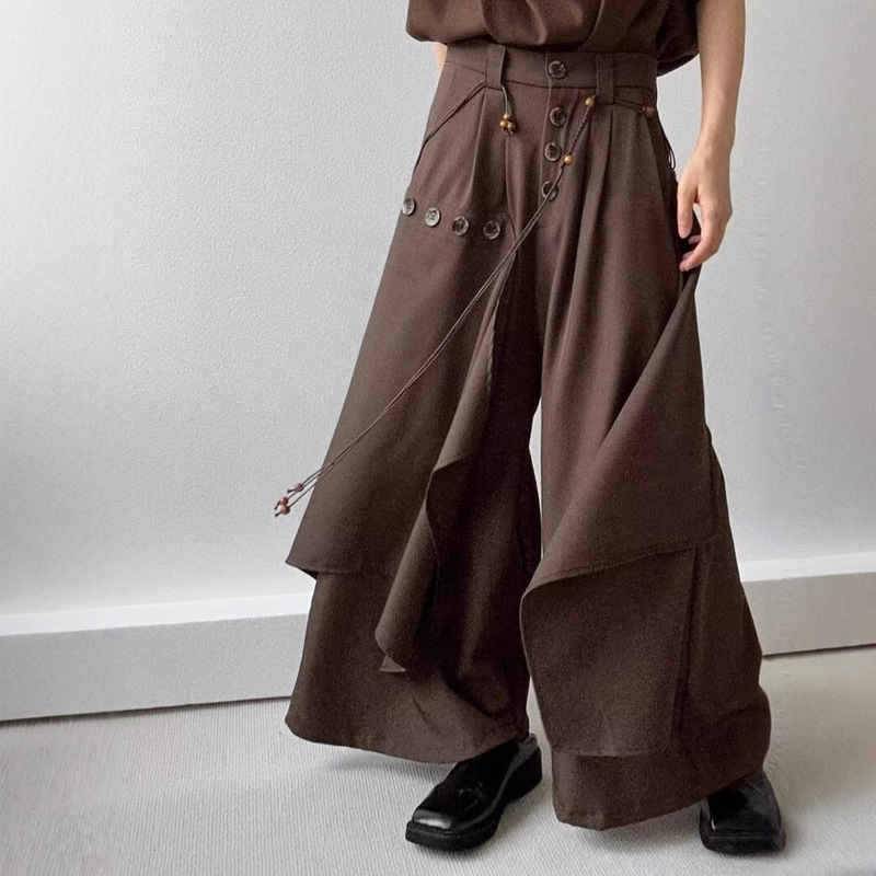 Spring and Summer New Pants Design Dark Personality Irregular Pants Niche Loose Casual Yamamoto Culottes Wide Leg Pants Spring and Summer New Pants Design Dark Personality Irregular Pants Niche Loose Casual Yamamoto Culottes Wide Leg Pants