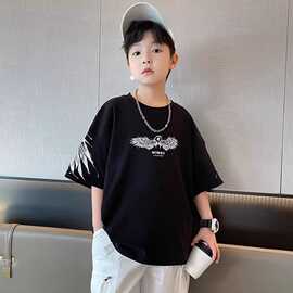 童装男童夏装t恤2025韩版新款儿童上衣夏季中大童短袖夏款男孩潮T