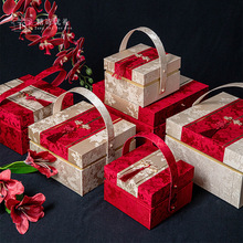 方形中式喜韵红色礼盒结婚喜庆空盒手提喜糖盒伴手礼盒礼品包装盒