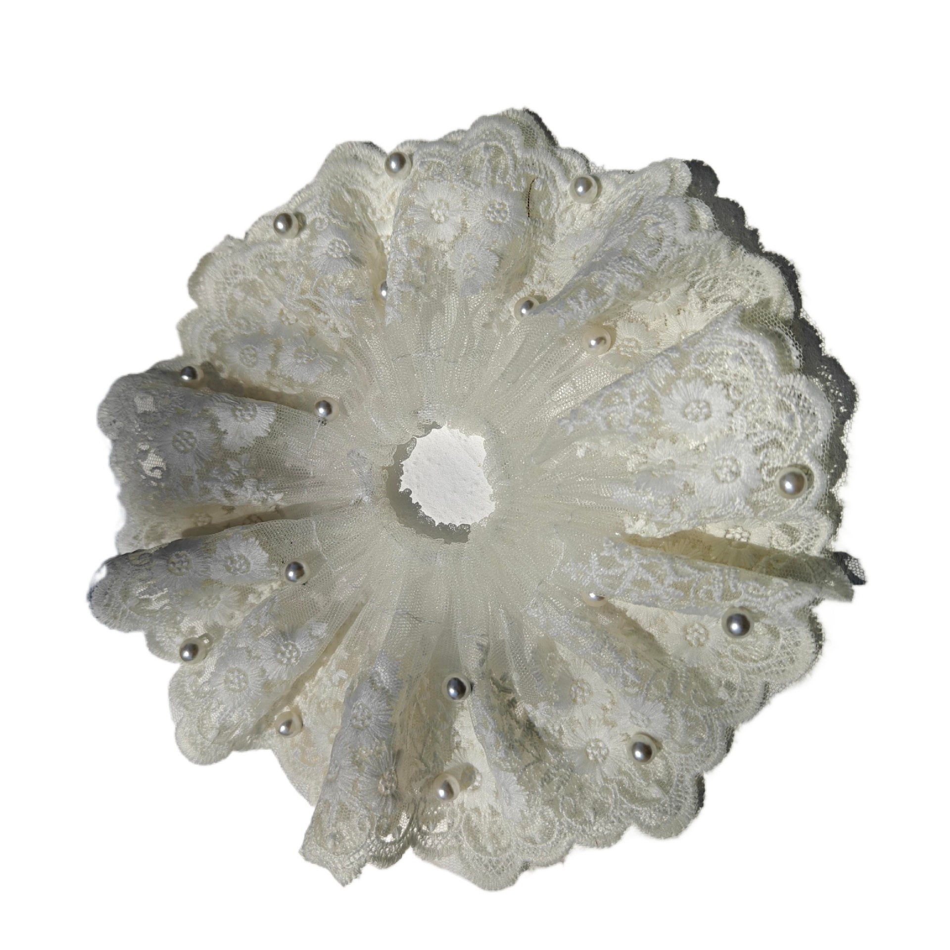 Sanfter Satin Scrunchie Mit Punkten Elegantes Elastisches Haargummi_voghion.com